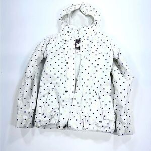 Burton Dry Ride white confetti print snow board ski coat S